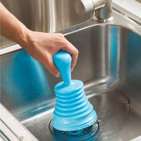 1 Limpiador de desagües, potente succión, bomba manual, para inodoros y lavabos (1/4)
