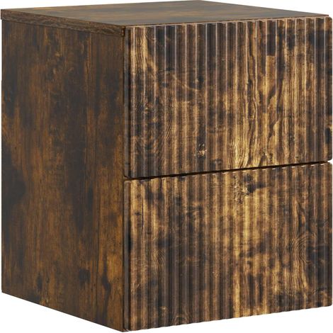Wall-Mounted Bedside Cabinet Smoked Oak 33 x 34.5 x 40 cm vidaXL