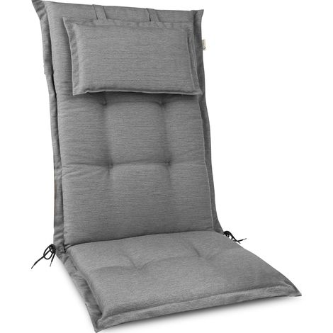 Premium Hochlehnerauflage 120x50x7cm, Hellgrau (1/5)