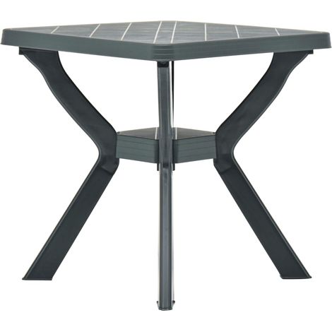 Table de bistro Table haute - Table d'appoint Vert 70x70x72 cm Plastique BV808290 - BonneVie (1/5)