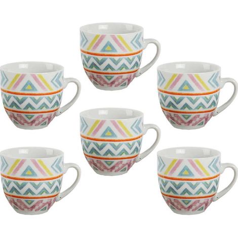 Set 6 Tazzine Tazze Caffè in Ceramica senza Piattini Zaira (1/2)
