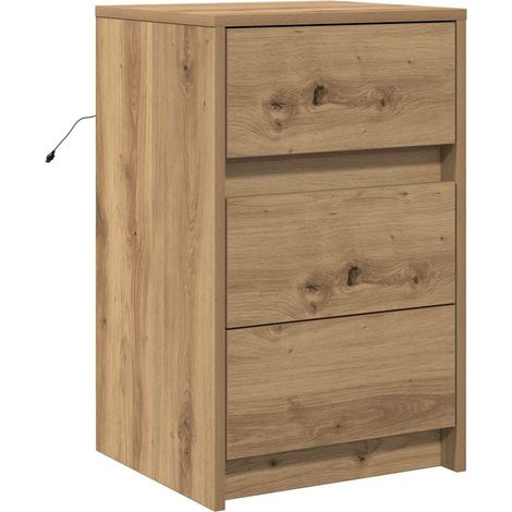 vidaXL Armadio da Notte with rovere artigianale 38 x 34 x 61 cm
