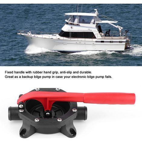 720GPH manual diaphragm pump for boat, self-priming marine water transfer. (1/5)