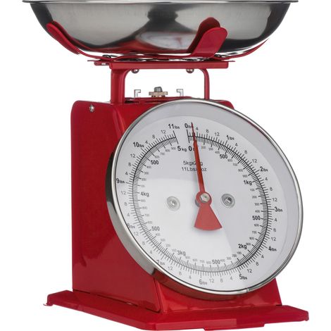 Premier Housewares Red Standing Kitchen Scale - 5kg (1/2)
