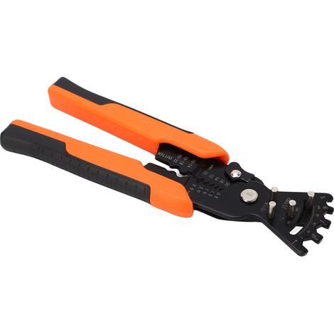 Pince à dénuder et couper les câbles orange et rouge, pince multifonctionnelle pour électricien, pince à dénuder (1/5)