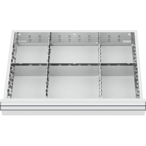 STIER Schubladeneinteilung Metalleinteilung BLH 150/175 mm Innenmaß 600x450 mm 6 Fächer (1/4)