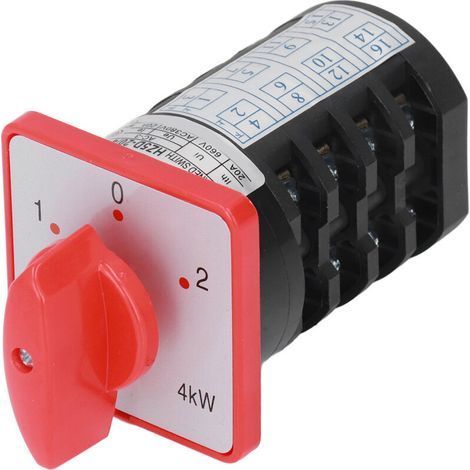 Bouton de Commutation Rotatif BERM, Sélecteur 4 Sections 3 Positions pour AC380V