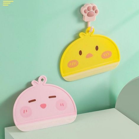 Mini raclette de douche à motifs, petite raclette en plastique, raclette à vitre, miroir facile à nettoyer (rose) (1/5)