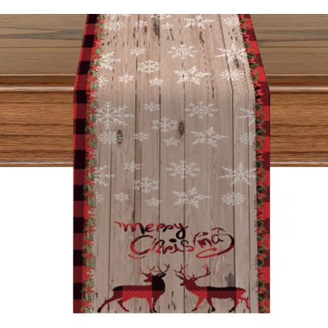 1 Nappe, polyester, motif Noël et Père Noël, résistance chaleur, cuisine et salle à manger (1/5)