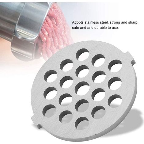 Lntyq Disque à Trous Couteau Lame de Hachoir à Viande à disques en acier inoxydable Couteau à hachoir à viande avec trous de 7.5 / 7mm Pièce de rechange professionnelle pour hachoirs à viande(7mm) (1/5)