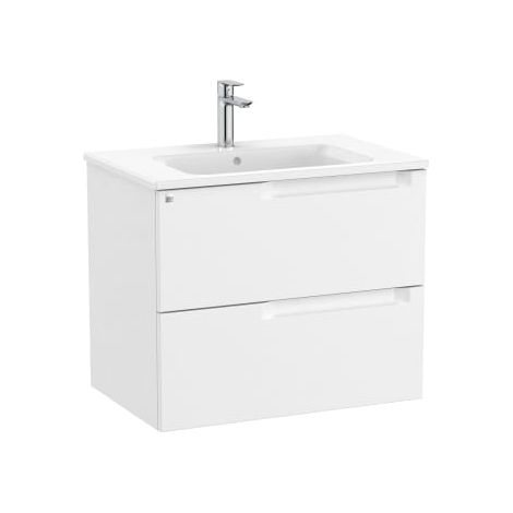 MUEBLE 700MM ALEYDA 2 CAJONES + LAVABO BLANCO MATE