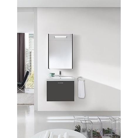 Ensemble de meubles de salle de bains EKRY série MBK anthracite mat 1 tiroir (1/5)