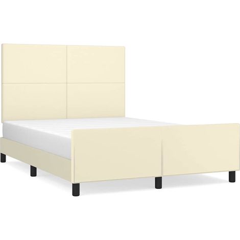 Maison Exclusive - Giroletto con Testiera Crema 140x190 cm in Similpelle (1/5)