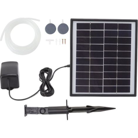 Solar Air Pump, 10V 6W Waterproof Energy Saving Shockproof Small Size Lightweight Solar Oxygen Pump for Aquariums (1/5)