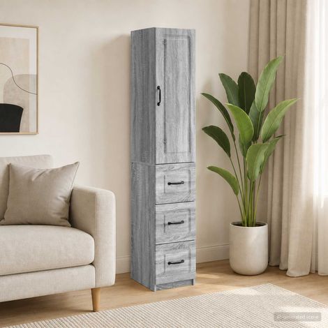 vidaXL Schrankset 2 pcs Grau Sonoma 33 x 34,5 x 87 cm Holzwerkstoff (1/5)
