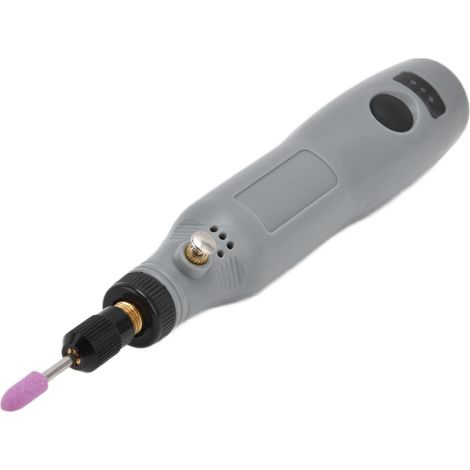 Mini perceuse électrique DC5V, mini meuleuse électrique à trois vitesses réglables, outils de polissage, de perçage, de gravure et de découpe, grise. (1/5)