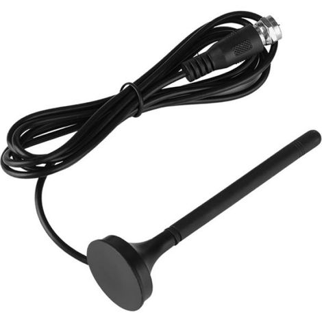 Antenne TV Antenne de voiture numérique DVB-T HDTV d'intérieur, Base magnétique double bande UHF VHF 10DB video lecteur (1/5)