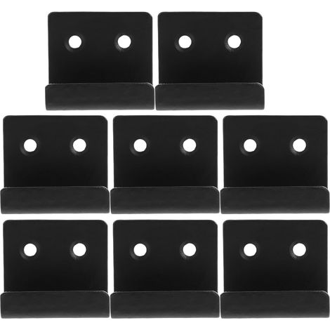 teiliges Set schwarzer Fliesenhalter mit quadratischem Haken