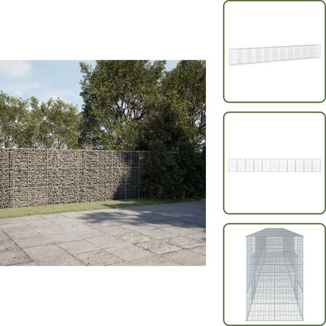 vidaXL Gabione mit Deckel 1100x100x150 cm Verzinktes Eisen (1/5)
