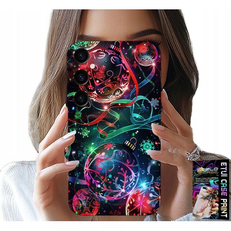 Custodia per Samsung Galaxy S24 - Palline di Natale, albero di Natale, custodia + lamina (1/5)