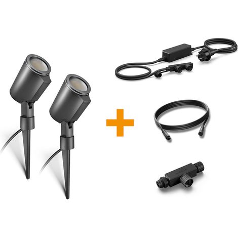Steinel LED Strahler Spot Garten 24V Starter-Set warmweiß-neutralweiß anthrazit