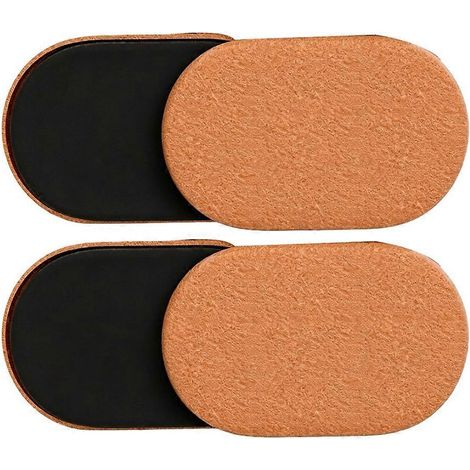 Lot de 4 pièces patins glisseurs pour meubles pour parquet sols Felt 9-1 / 2 Oval réutilisable meuble Slider (1/5)