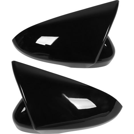 Rétroviseur Extérieur Coque Protection Chrome Noir pour Ford Mondeo 2013-2020, Paire de Garnitures Latérales de Remplacement, Kit de 2 (1/5)