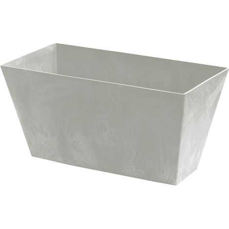 Maceta TUBUS CASE BETON EFFECT 12L., dimensiones 40x21,6x20 cm, color Hormigón