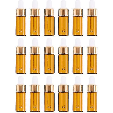 Lot de 25 mini flacons compte-gouttes portables en verre de 5 ml pour huiles essentielles (1/3)