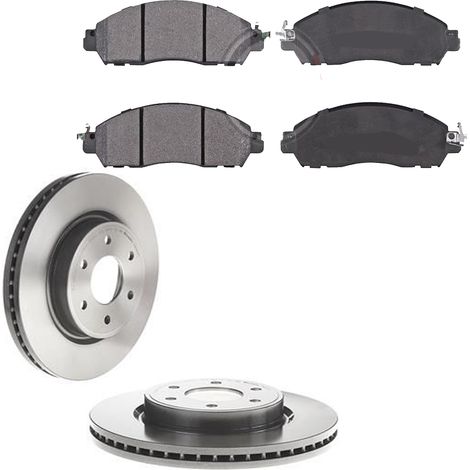 KIT FRENI ANTERIORI compatibile con NISSAN NAVARA PICK-UP (D23) - DISCHI + PASTIGLIE OEM: P 56 118 / 18697 /SOSTITUZIONE DIRETTA/BASSA POLVERE/SILENZIOSO