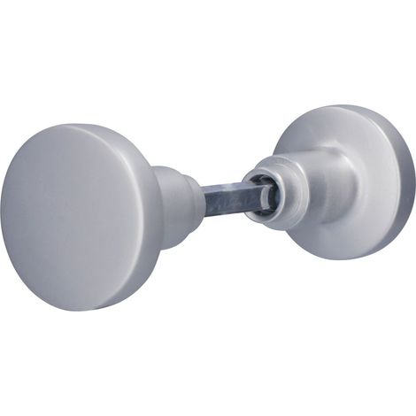 Alpertec Knopfdrückerpaar Ø 5,0 cm Aluminium F1 silber Ø 50 mm Türbeschläge