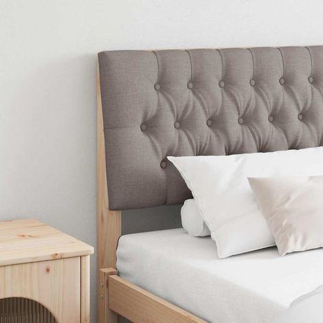 Gepolstertes Kopfteil Taupe 200 cm Massives Kiefernholz (1/5)