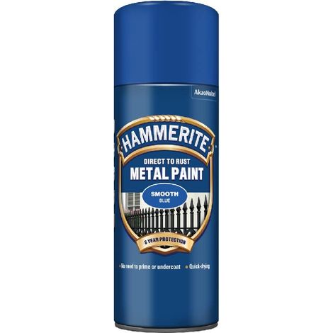 Hammerite 5092970 Direct-to-Rust Smooth Finish Blue Aerosol Spray Paint, 400ml (1/5)