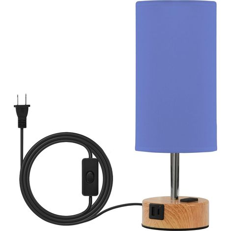 Yuiboo Petite lampe de table bleu ardoise couleur unie pour (1/5)