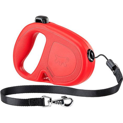 Ferplast FLIPPY ONE CORD Guinzaglio allungabile con cordino estensibile per cani. Varie misure e colori disponibili.. Variante M - Misure: 16 x 3.4 x h 11 cm - Rosso