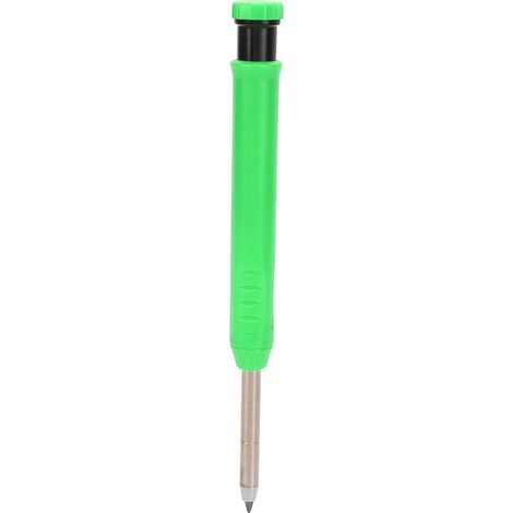 Porte-mine de charpentier mécanique avec taille-crayon, crayon à trou profond pour le travail du bois, marquage du métal et du plastique, vert