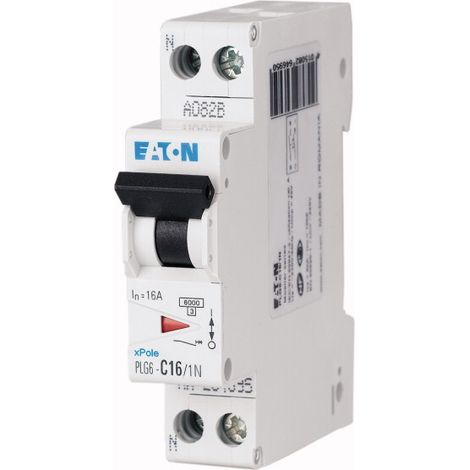 Disjoncteur Eaton Eaton Moeller 1P+N, 20A, montage rail DIN ( Prix pour 1 )