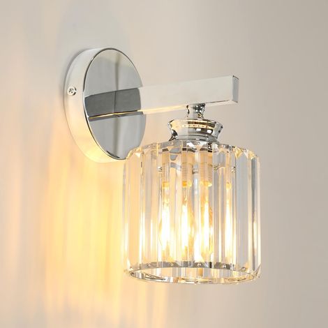 Applique Murale LED Moderne, Cristal K9 Argent Luminaire Mural en Cristal K9 Design Moderne pour Salon, Chambre, Couloir, Éclairage LED Élégant (1/5)