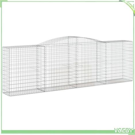 Panier de gabions arqué - FAFEICY - 153536 - 400x50x120/140 cm - Fer galvanisé - Fil 3,5 mm (1/4)
