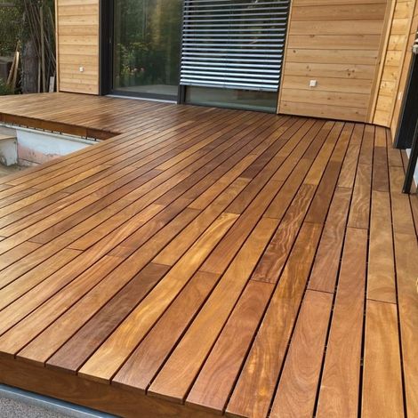 Pack 5 tablas Cumarú Madera Tropical 19x90x1550 mm