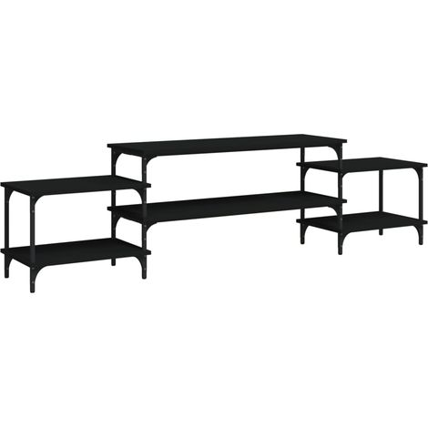 Mobile TV multimediale scaffale per televisione televisore buffet sala da pranzo soggiorno camera da letto 197 x 35 x 52 cm multistrato nero 020026103