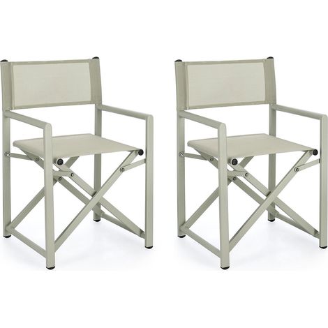 Bizzotto – Chaise pliante Taylor Breeze – Structure en aluminium – Assise en textilène 610 g/m² – Pliable pour extérieur et intérieur – Dimensions 56x48x86 cm