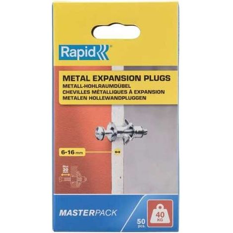 Ancoraggi a espansione ø11x37, 40kg, vite M5x48 - Confezione da 50 pezzi - Rapid