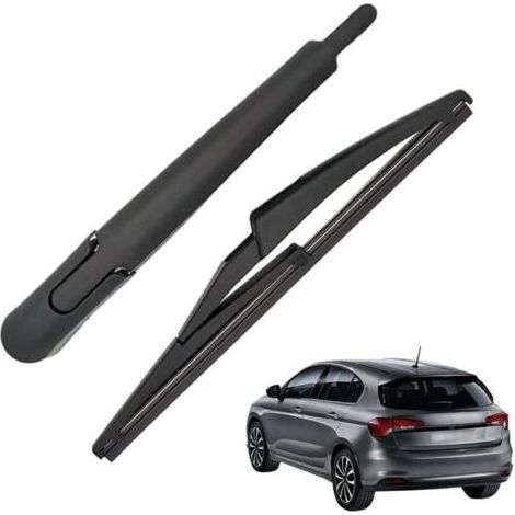 Pair Lntyq Bras Essuie Glace Arrière et Balai Essuie Glace, Arrière de Bras d'Essuie-Glace en Caoutchouc Naturel Toutes Saisons Kit Compatible avec Fiat Tipo 2015-2020 (1/5)