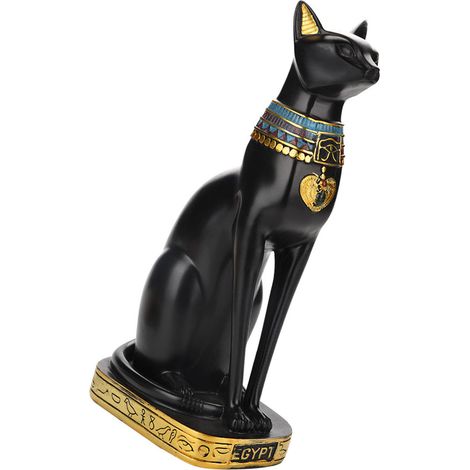Statuette de Chat Égyptien en Résine - Décoration Maison et Cadeau Artisanal (1/5)