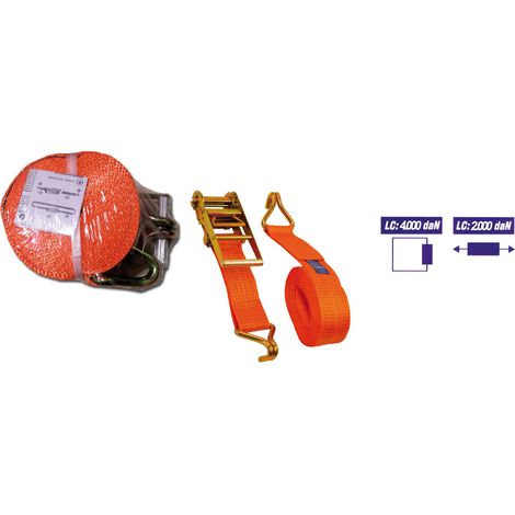 SIFER-RATSCHE 50 MM X 8,5 M GESCHLOSSENER HAKEN 4TN TRANSSIRT 50-8,5-4-GC