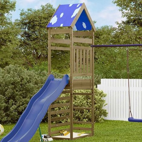 Balançoire enfant : Jeu de balançoire d'extérieur avec 4 balançoires jeu extérieur enfant, aire de jeu jardin, balançoire enfant , pour jardin, usage domestique , enfant 3-8 ans (1/5)