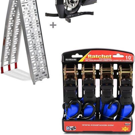 Set: Ladebordwand + Easy Plus Radblockierer + Set Gurt