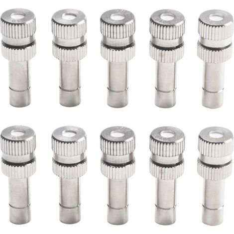 Sprühdüsen – 10er-Pack – Kupfer und verzinkt – 6-mm-Schnellanschluss – Garten und Gewächshaus – Verschiedene Durchmesser (1/5)
