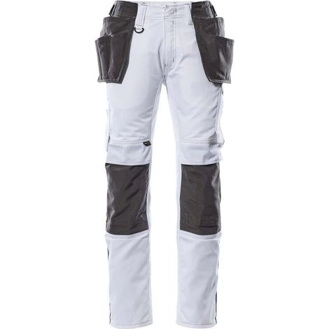 Pantalon avec poches flottantes Unique Kassel Blanc / Anthracite - Mascot - Taille 52 (1/2)